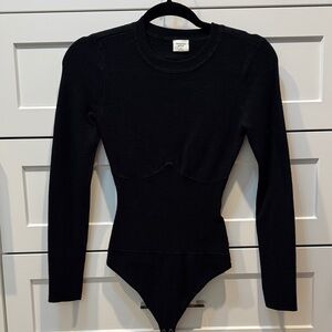 Abercrombie & Fitch Black Crew Neck Sweater Bodysuit